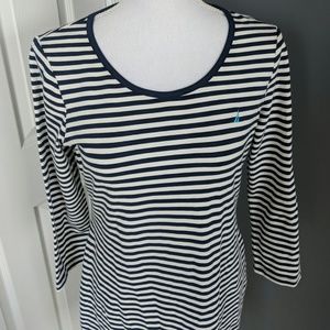 Cute Nautica Navy and White Striped Dress